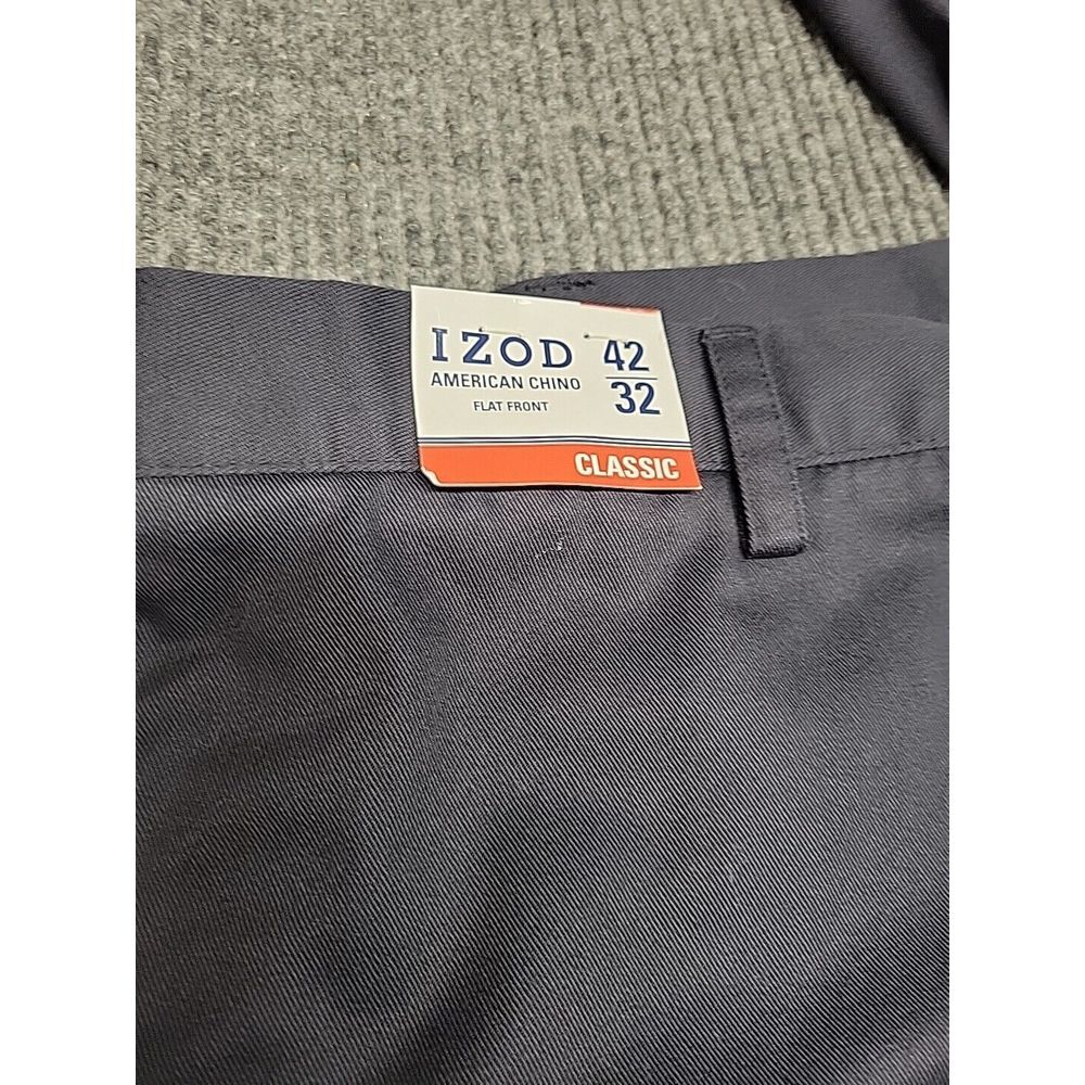 Nwt Mens 42x32‎ Black Wrinkle Free Izod Classic Fit Dress Pants